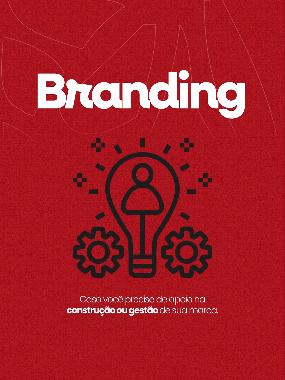 Arte vermelha representando branding