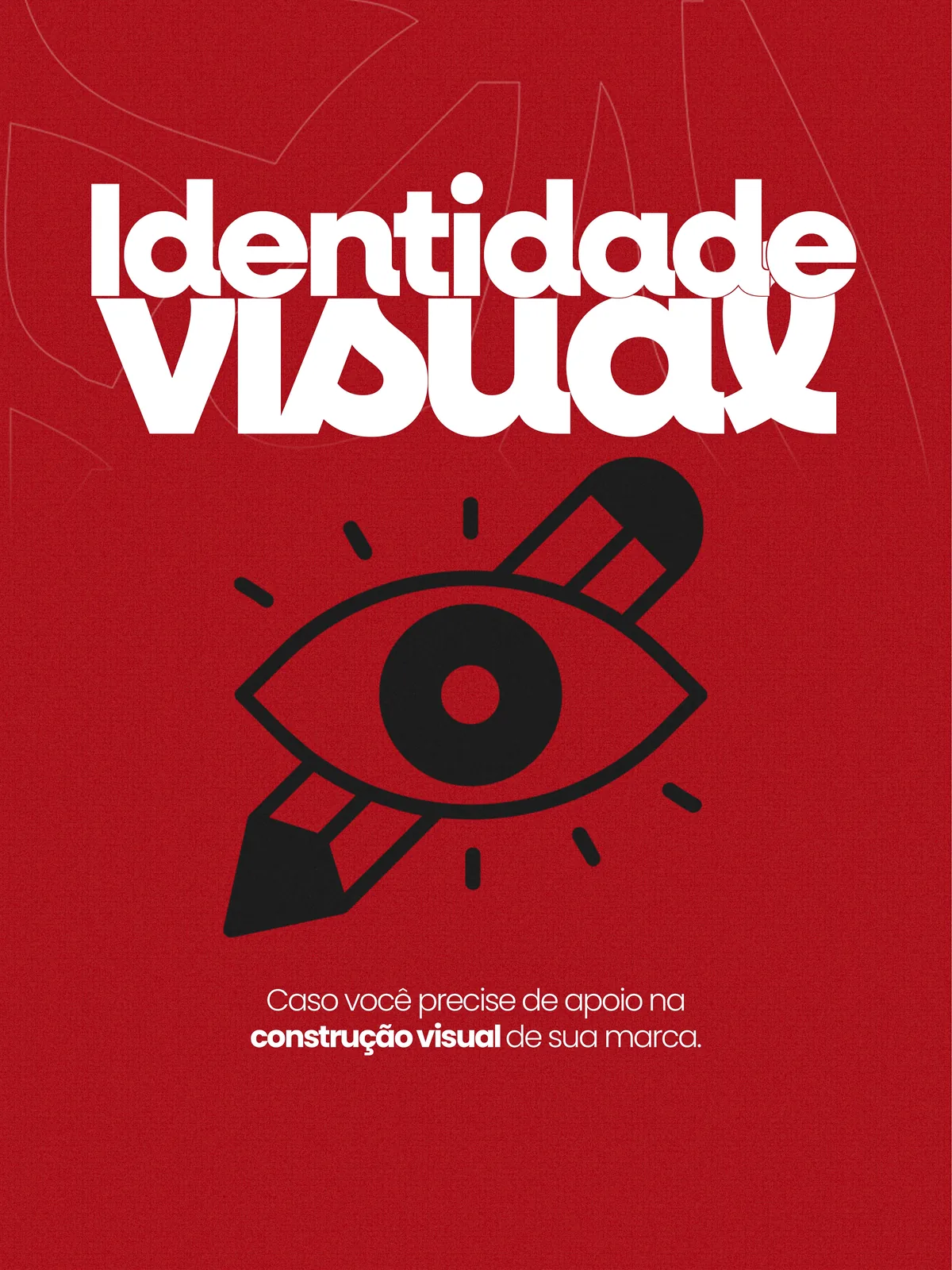 Arte vermelha representando identidade visual