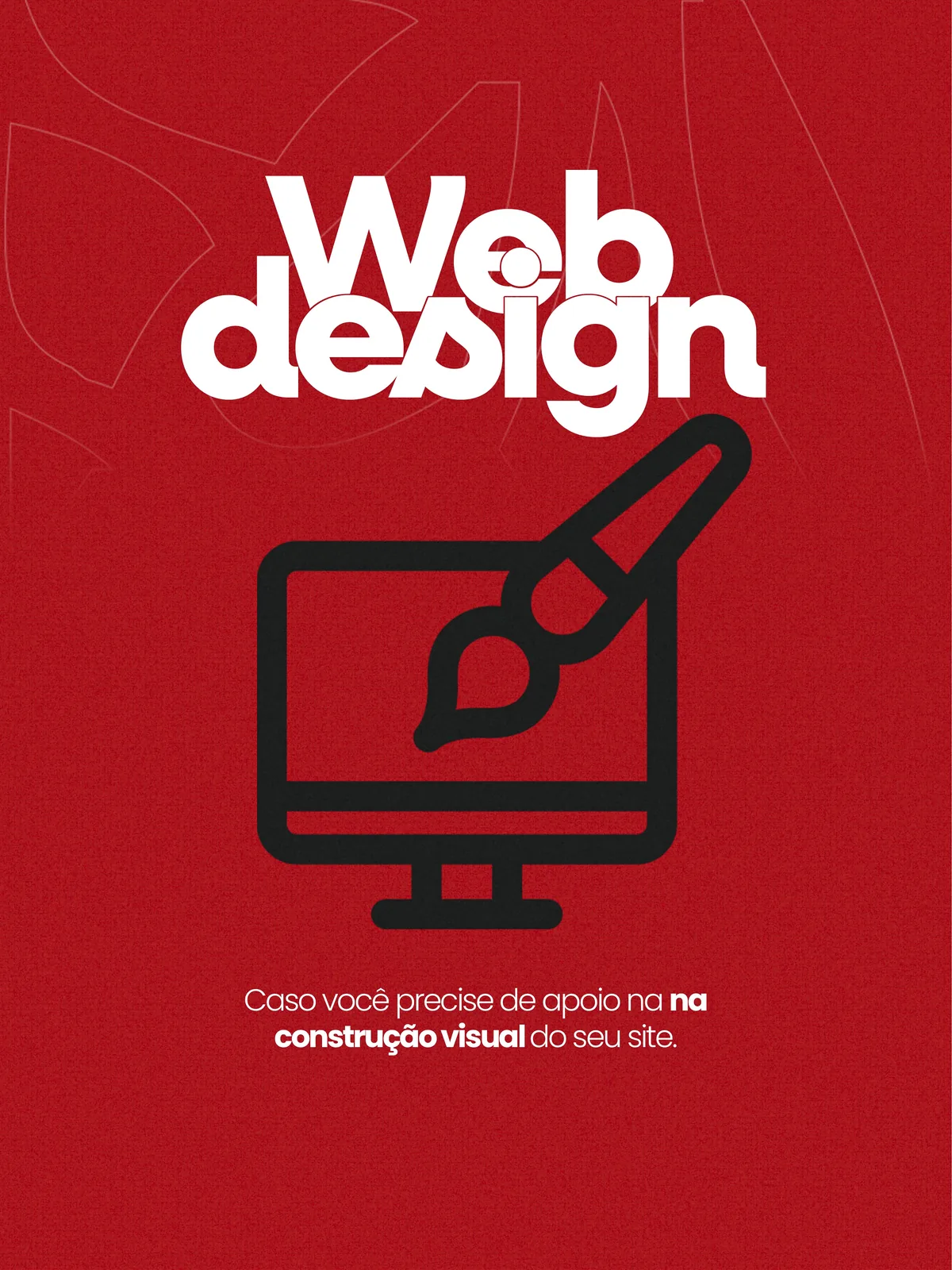 Arte vermelha representando web design